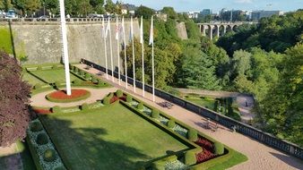 Luxembourg City top view