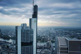 modern skyscraper view from the top