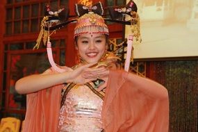 young woman in ancient costume