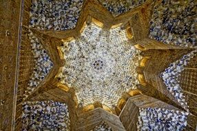 ceiling of the palace in the Alhambra