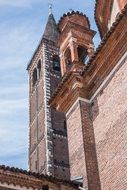bell tower of Basilica Di sant'eustorgio, italy, Milan