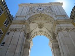 arch in downtown lisbon