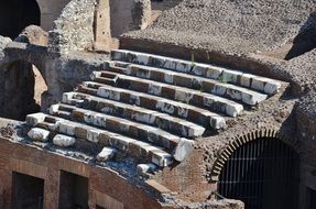 ancient amphitheater close up