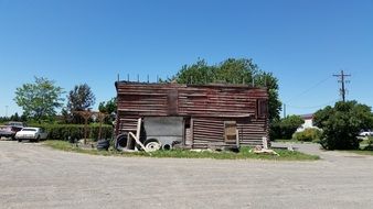 Dilapidated old wood house