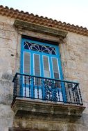 Balcony Blue Door