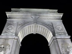 Washington park in Manhattan at night