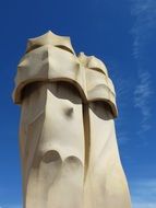 chimney of casa mila in Barcelona