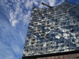 modern building in the port city of Hamburg, North Germany