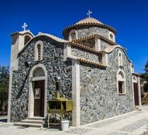 orthodox church in the village of pyrga in cyprus