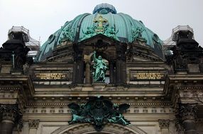 sculpture on the facade of a church in germany