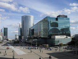 panoramic view of modern architecture in paris