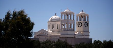 white church on the island of Milos, Greece