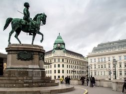 equestrian statue in Vienna