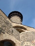 tower on a stone building in the old town