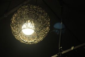 lampshade as an element of modern design with beautiful light
