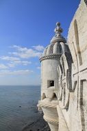 Torre de Belem Tower - fortified structure on an island in the Tagus River