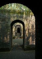 brick Walls with arches, Perspective