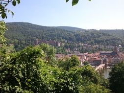 panoramic view of the city of Heidelberg