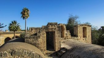 medieval church among the palms in Ayia Napa, Cyprus