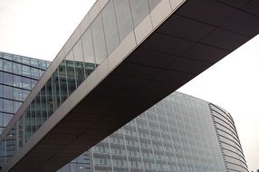 glass junction between skyscrapers in Strasbourg