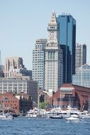 High Clock tower in Boston