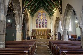 interior of a church in york in england