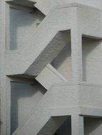 white stairs construction