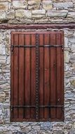 wooden door in a house in the village of Lefkar, Cyprus