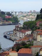 cityscape on the old town in portugal