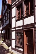 white brown house in the village, germany