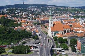 city streets in Bratislava