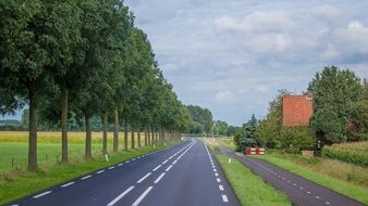 landscape of road on countryside