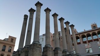 Roman temple of Cordoba with columns