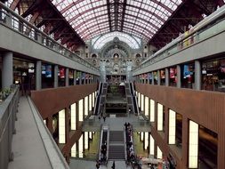 interior of the central station in Antwerp