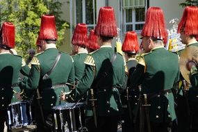 soldiers for a theatrical performance in bavaria