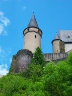 medieval castle on a green hill