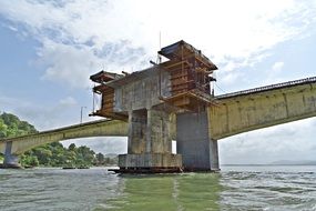 Bridge on the pillars in India