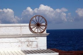 round wheel on the monument