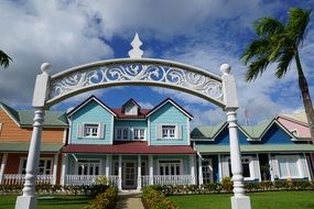 colorful houses in dominican republic