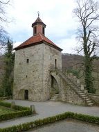 stone tower at Weser Uplands Schaumburg, middle ages