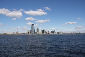 Buildings of New York on the horizon