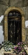 front door in a traditional country house