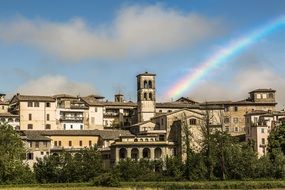 rainbow over the city of Rieti