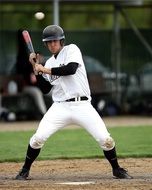 Baseball player on game