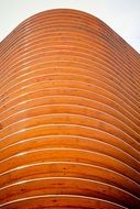 modern curved Wooden Facade