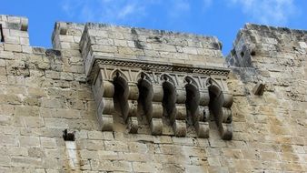 balcony of medieval castle in Kolossi