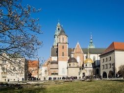 Castle Wawel , Krakow Poland at blue sky background