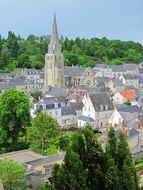 panoramic view of the medieval town in Langeais