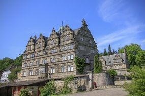 Helmschenburg Castle on a hill