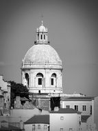 dome of the historic church of lisbon